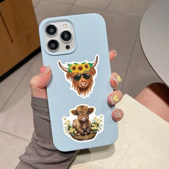 56 Cute Highland Cow Stickers - Picture 5 of 6